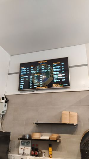 menu at KartoffelKonig in Munich