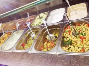 Theke - Füllungen für Kumpir at KartoffelKonig in Munich