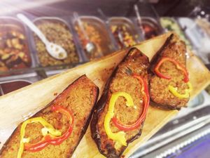 Gefüllte Aubergine at KartoffelKonig in Munich