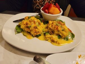 Just egg Benedict  #Veganuary at Silver Diner in Frederick