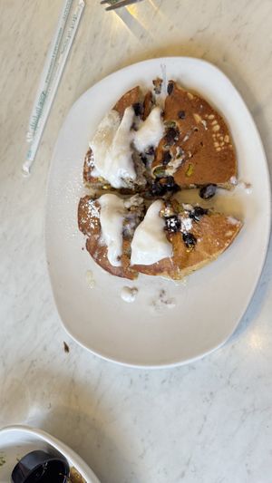 Oat milk protein pancakes  at Silver Diner in Frederick