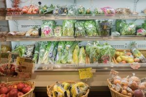 Produce (mostly organic) at Musubi Garden in Osaka