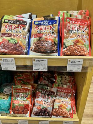 Vegan soy steaks  at Musubi Garden in Osaka