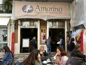 outside at Amorino - Augusta in Lisbon