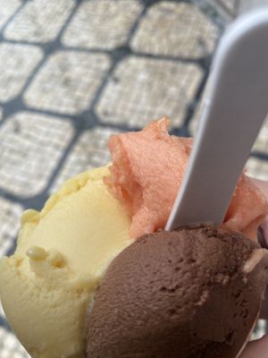 Chocolate sorbet, blood orange & passionfruit  at Amorino - Garrett in Lisbon