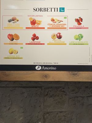 vegan sorbet at Amorino in Ibiza