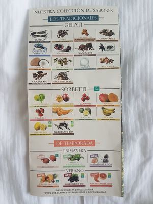 Flyer August 2019 - 13 vegan flavours at Amorino - Plaza Weyler in Mallorca