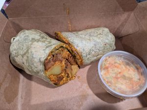 breakfast wrap at Subia's Organic Cafe and Market in Jersey City