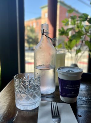 Window seat   at Subia's Organic Cafe and Market in Jersey City