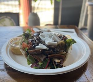 Mushroom Feta Sandwich- GF  at Subia's Organic Cafe and Market in Jersey City