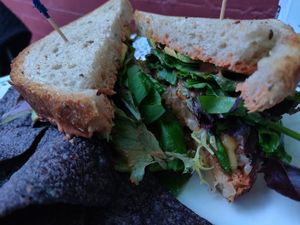 Tempeh Reuben at Subia's Organic Cafe and Market in Jersey City