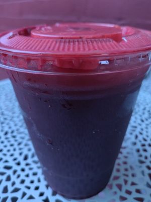Beet parsley carrot fresh juice at Subia's Organic Cafe and Market in Jersey City