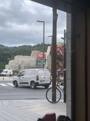 Guggenheim entrance is across the street   at Amorino - Guggenheim in Bilbao