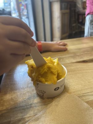 Small mango   at Amorino - Guggenheim in Bilbao