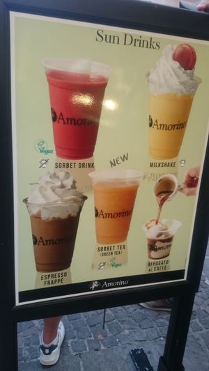 Outside at Amorino in Sainte-maxime