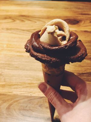 Chocolate & Hazelnut Sorbet at Amorino - Via del Corso in Florence