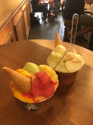 Cones are vegan as well at Amorino - Via del Corso in Florence