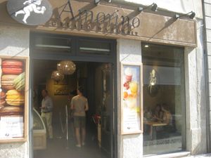 Outside at Amorino - Brera in Milan