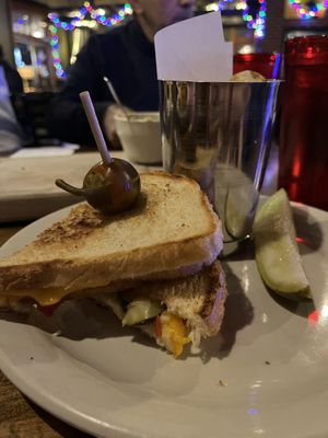 The beatnik: minus the onions and artichoke, add tomato bruschetta  at Hammontree's Grilled Cheese in Fayetteville