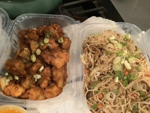 Gobi Manchurian & Schezwan Noodles  at Chennai Tiffins in Woodland Hills