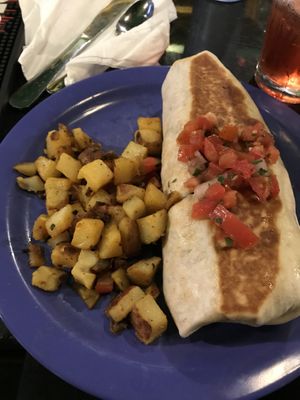 Vegan burrito!!! The avocado in it is sooooo good at The Friendly Toast in Boston