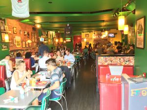 the inside is as cute as the Portland Location at The Friendly Toast in Boston