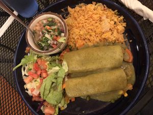 Veganized enchiladas at El Tapatio in Page