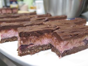 Raw cherry ripe slice at Wombat Cafe & Store in Dromana