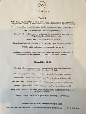  at Wombat Cafe & Store in Dromana