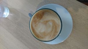 latte at Wombat Cafe & Store in Dromana