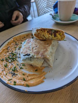 Brekky Burrito at Wombat Cafe & Store in Dromana