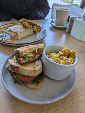 Tofu Scramble, Pesto Toastie at Wombat Cafe & Store in Dromana