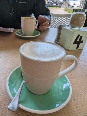Milklab Oat Milk Latte at Wombat Cafe & Store in Dromana