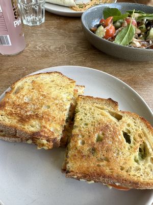 Cheese toastie   at Wombat Cafe & Store in Dromana