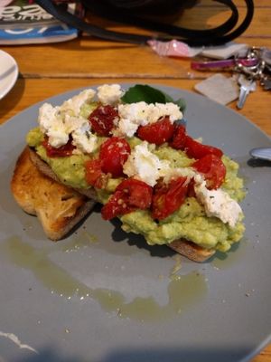 Avo smash at Wombat Cafe & Store in Dromana
