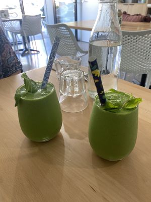 Pins and Needles green smoothie   at Wombat Cafe & Store in Dromana