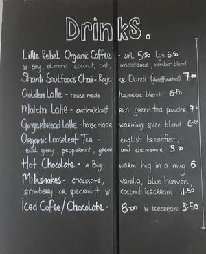 Drinks board - April 2024  at Wombat Cafe & Store in Dromana
