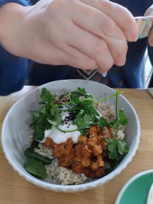 Chickpea curry at Wombat Cafe & Store in Dromana
