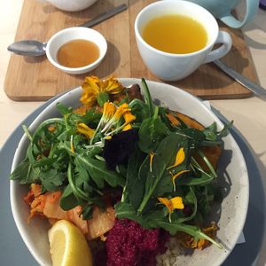 buddha bowl etc at Wombat Cafe & Store in Dromana