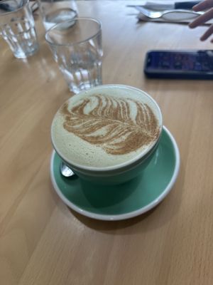 ‘Really good, so good’ - matcha latte   at Wombat Cafe & Store in Dromana