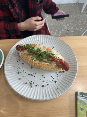 Hot dog was rated ‘ok'  at Wombat Cafe & Store in Dromana