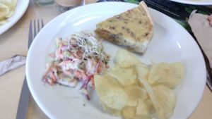 Quiche, Salad &Crisps at Rabbit Vegan Cafe in Exeter