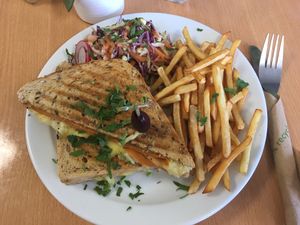 Hawaiian Toastie!  at Rabbit Vegan Cafe in Exeter