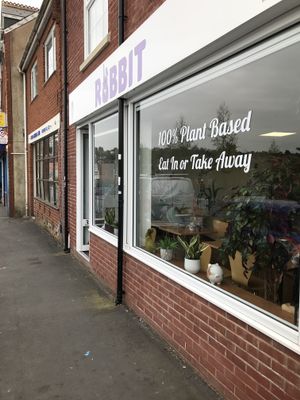Restaurantfront at Rabbit Vegan Cafe in Exeter