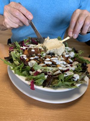 The Mexican bowl is HUGE! at Rabbit Vegan Cafe in Exeter