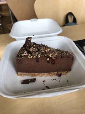 Chocolate and hazelnut tart 💚 at Rabbit Vegan Cafe in Exeter