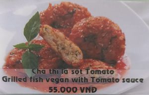 Menu at Vegeta in Ho Chi Minh City