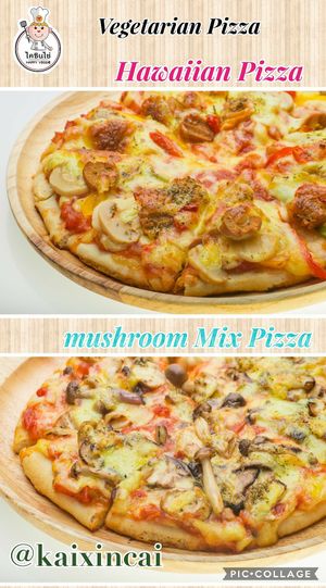 Pizza at Happy Veggie in Nonthaburi