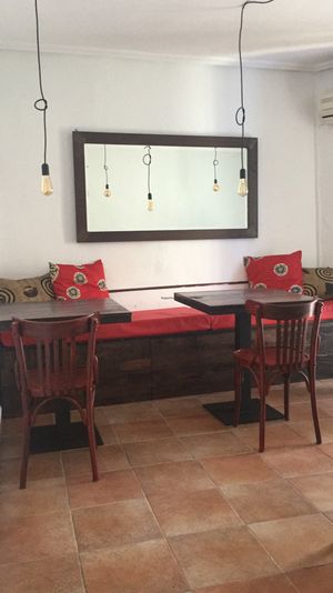 dining room at Amapola in Caceres