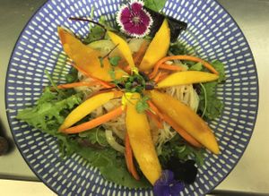 mango salad at Amapola in Caceres